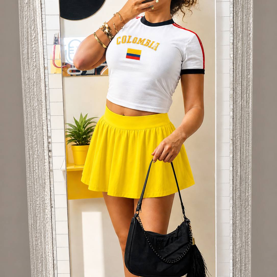 Camiseta Bordada - Colombia