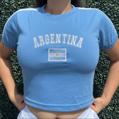 Remera Bordada- Argentina