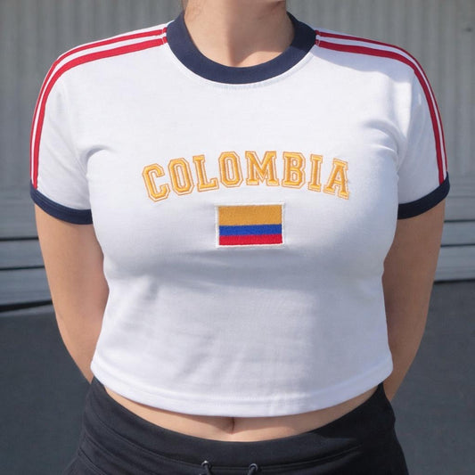 Camiseta Bordada - Colombia