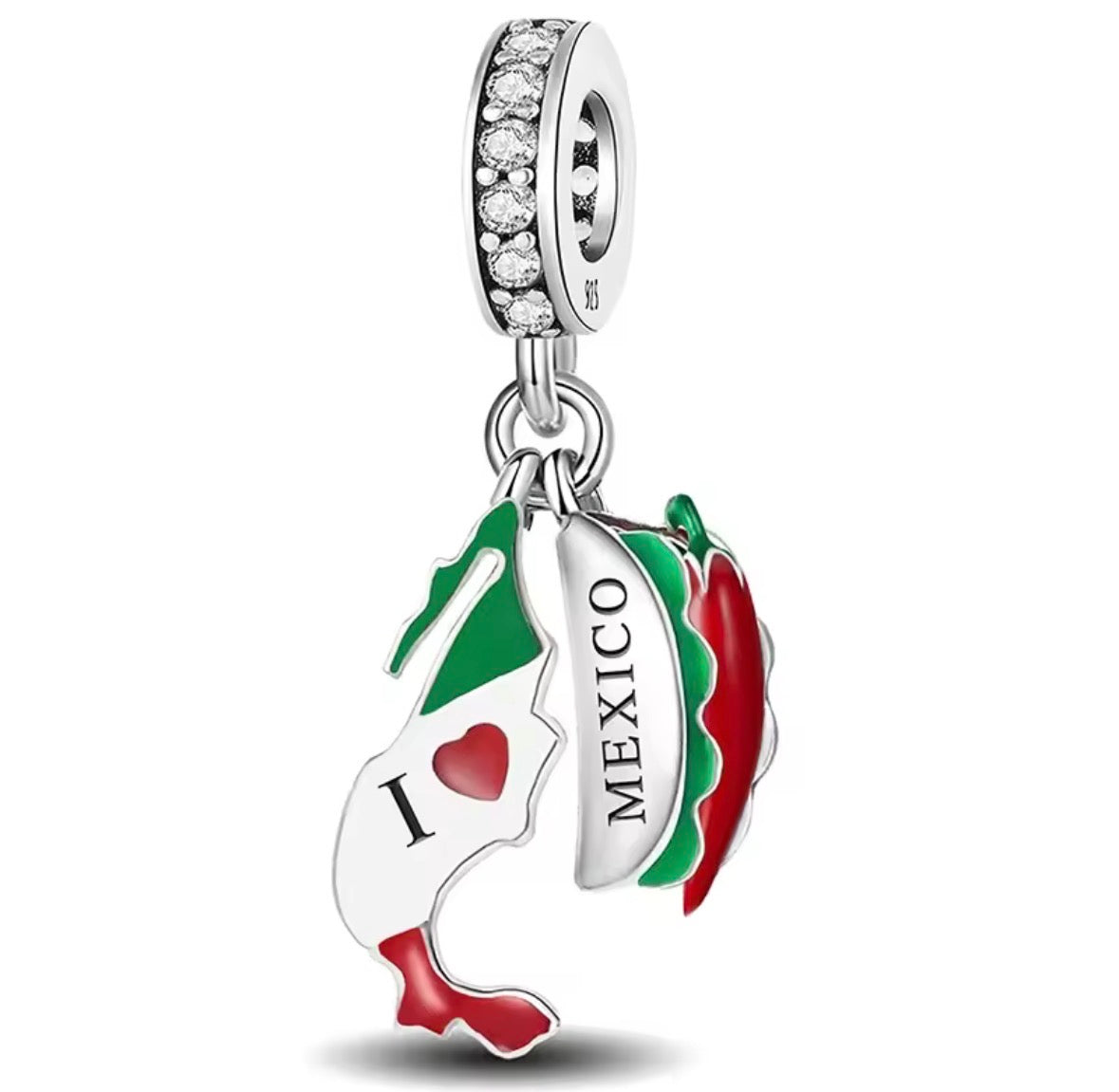 Charm de Países en Plata 925