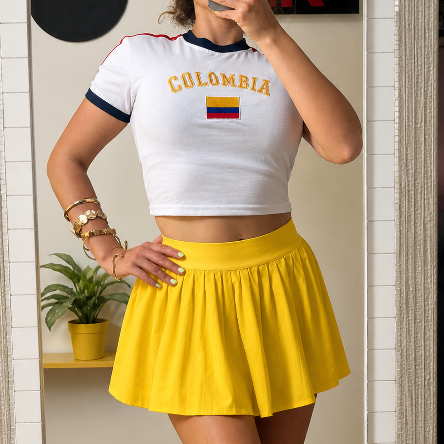 Camiseta Bordada - Colombia