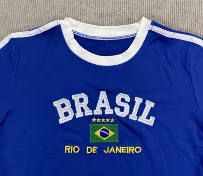 Camiseta Brasil- Bordada