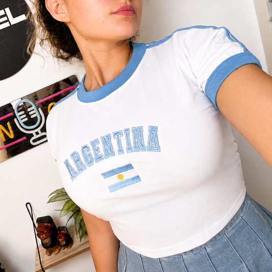 Remera Bordada- Argentina