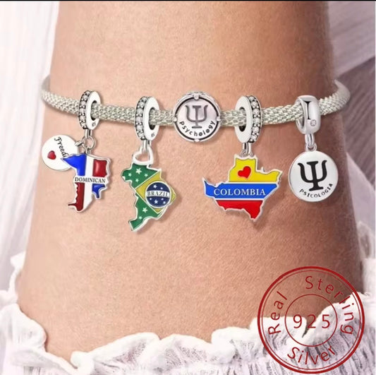 Charm de Países en Plata 925