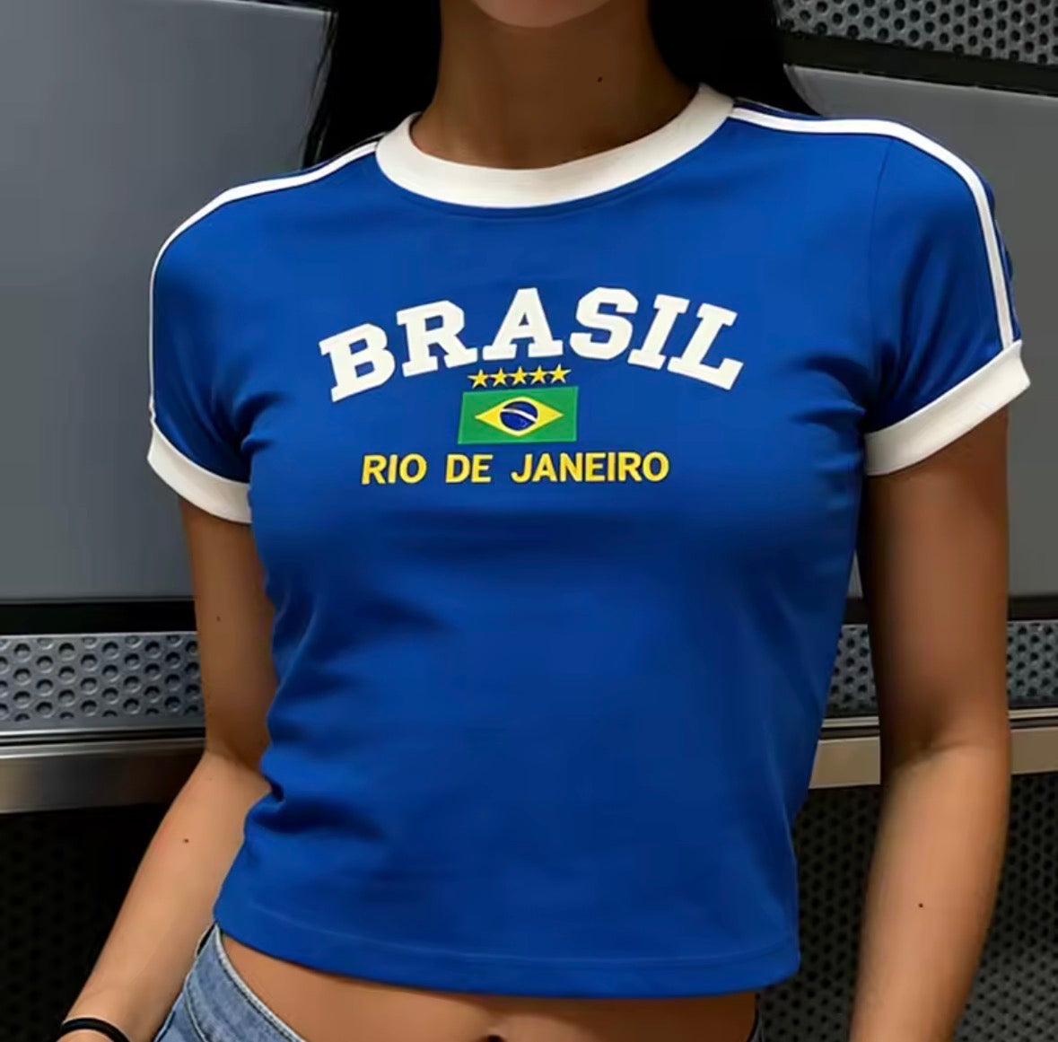 Camiseta Brasil- Bordada