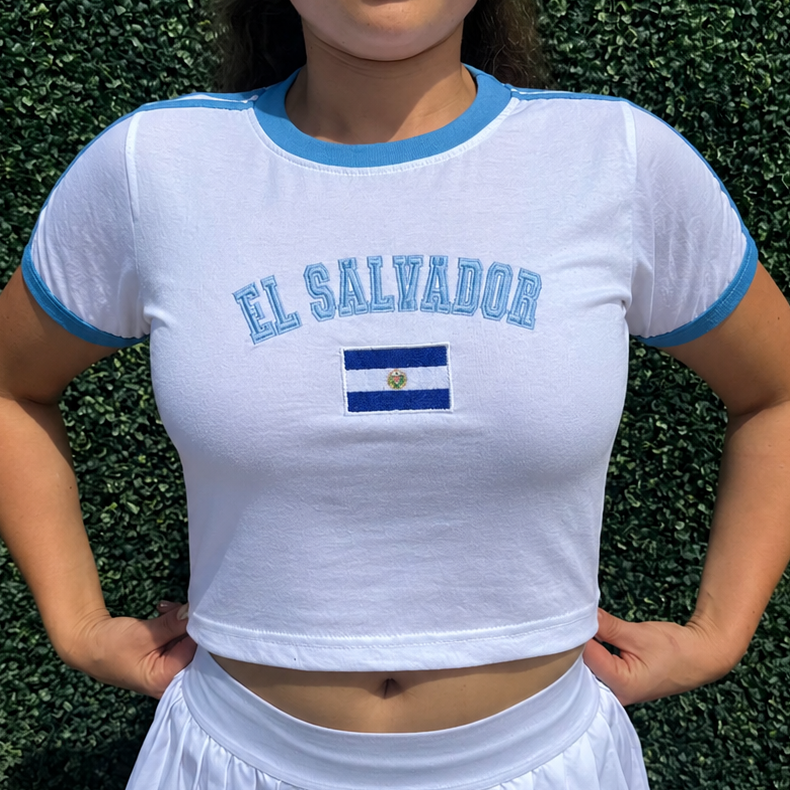 Camiseta Bordada- El Salvador
