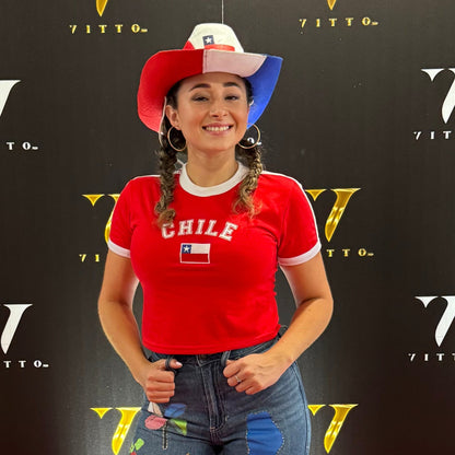 Polera Bordada- Chile